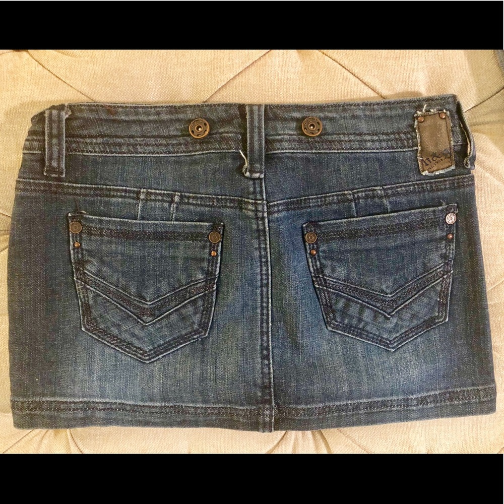 H&G Small dark blue denim skirt micro mini NEW